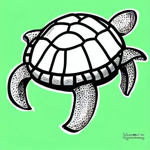 Prompt: storybook illustration of a hamburger turtle, storybook illustration, monochromatic