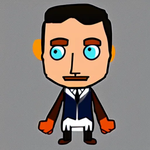 Prompt: Nikola Tesla as a fall guys character