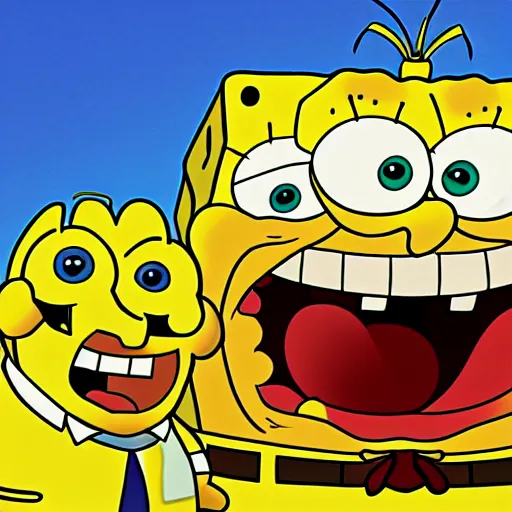 Image similar to Danny Devito starring as SpongeBob, High Quality Film, Spongebob Squarepants depiction by Danny Devito