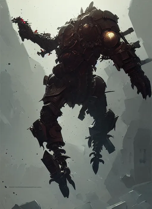 Image similar to epic wounded armored professor. highly detailed, digital painting, concept art, smooth, sharp focus, illustration, art by greg rutkowski