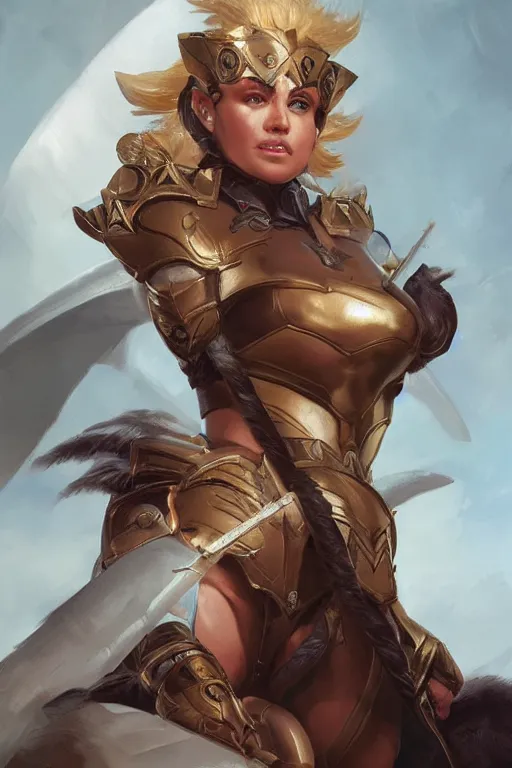 Image similar to amazon valkyrie athena, d & d, fantasy, portrait, highly detailed, headshot, digital painting, trending on artstation, concept art, sharp focus, illustration, art by artgerm and greg rutkowski and magali villeneuve