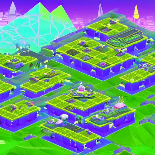 Prompt: solarpunk tribe in polytopia