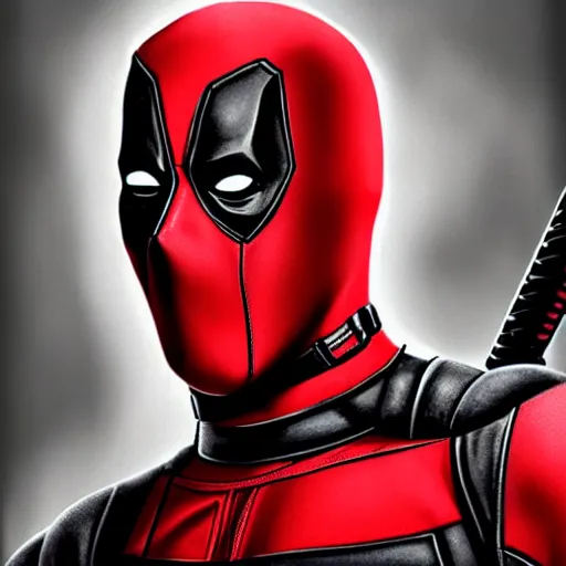Prompt: a portrait of deadpool, extremely detailed digital art by mark brooks