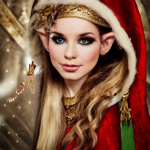 Image similar to photo of a beautiful elf with ornate robes,