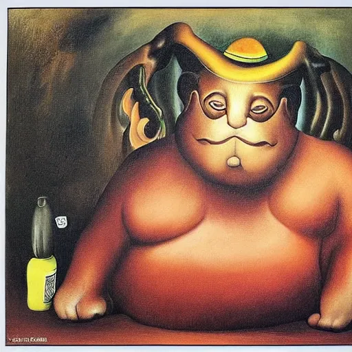 Prompt: colombian devil by botero, diablo