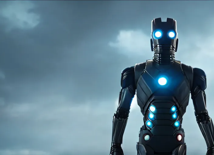 Image similar to film still of bender in the new avengers movie, 4 k