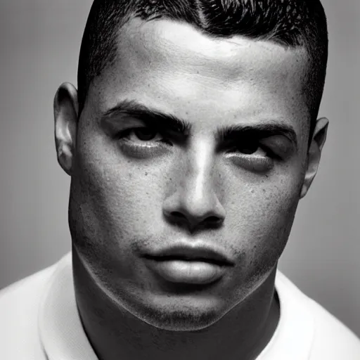 Prompt: ronaldo nazario portrait by mario testino, year 2 0 0 0