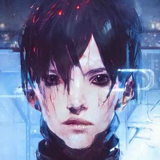 Prompt: Portrait of Killy from BLAME! by Wadim Kashin, ArtStation