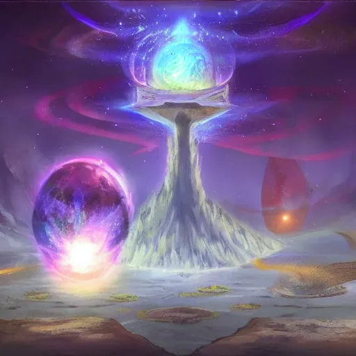 Image similar to fantasy cosmic concept art of the Universes child