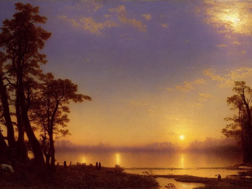 Prompt: 🌅 by albert bierstadt