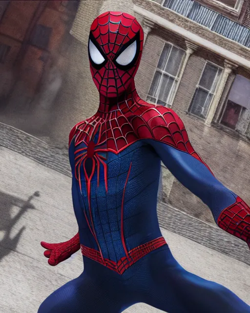 Image similar to A photo of an live-action animated SpiderMan movie without mask starring emma watson. Emma watson face reveal. Spiderman without mask. rendered in Unreal Engine, 8K concept art, detailed, cohesive, mixed media, volumetric lighting, ambient occlusion, 8K 3D, shot on Kodak Ektar