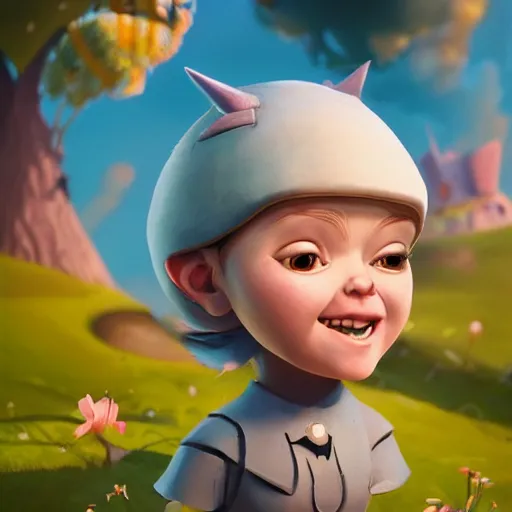 Prompt: super cute princess 3D concept by EYMBEEYO and Gediminas Pranckevicius, face very realistic, Game Art, Zenith angle, hyper detailed, no background, Character Modeling, cartoon, cinematic, raytrace, Trend on artstation, C4D