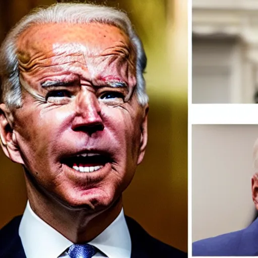 Image similar to Joe Biden revealed to be a robot