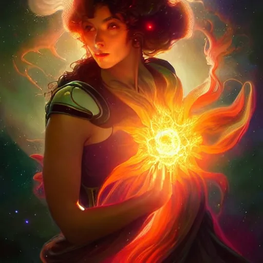 Prompt: A stunningly beautiful supernova explosion, highly detailed, digital painting, artstation, smooth, sharp focus, 8K, art by artgerm and greg rutkowski and alphonse mucha