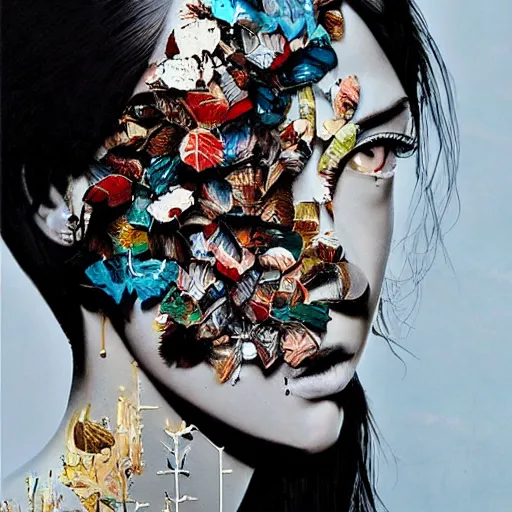 Prompt: A beautiful sculpture by Sandra Chevrier and Zhang Jingna, intuitive