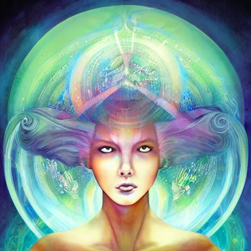 Image similar to a powerful psychic man emitting psychic powers, by anna dittmann,