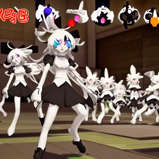 Prompt: Vrchat Hoppou raid from the Hoppou fundation. Anime.Detailed screenshot.