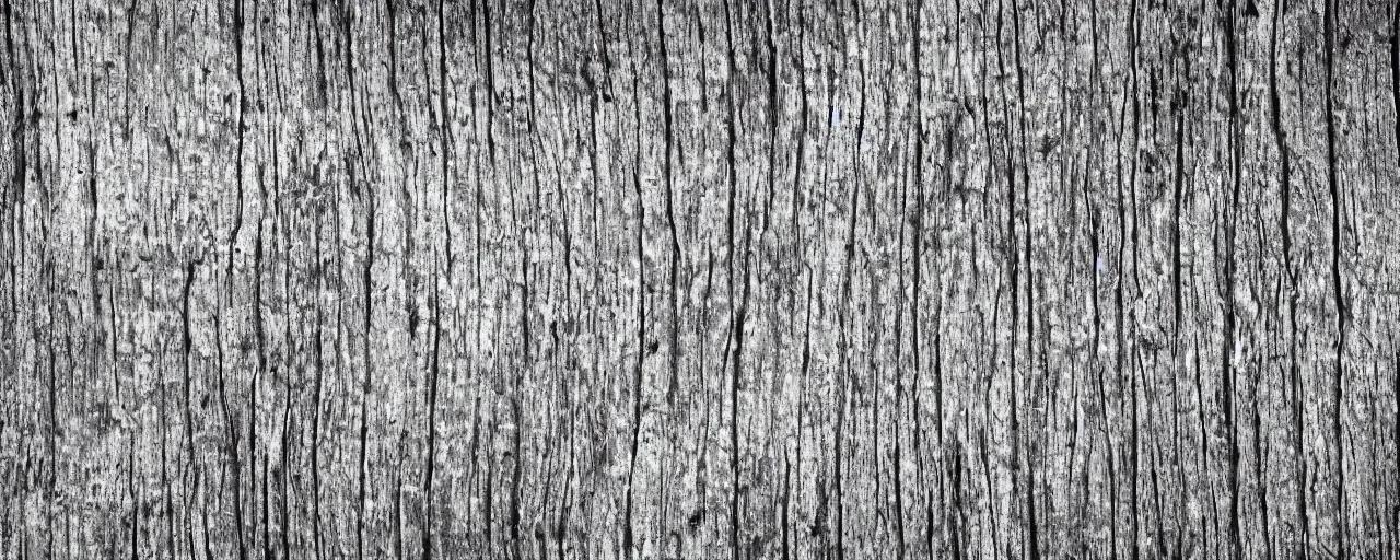 Image similar to 2d aged and worn horizontal woodgrain, black and white detailed photorealistic texture