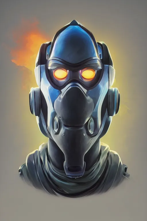 Image similar to epic mask helmet robot ninja portrait stylized as fornite style game design fanart by concept artist gervasio canda, behance hd by jesper ejsing, by rhads, makoto shinkai and lois van baarle, ilya kuvshinov, rossdraws global illumination radiating a glowing aura global illumination ray tracing hdr render in unreal engine 5