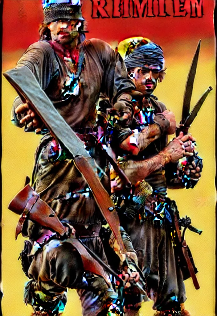 Image similar to medieval rambo - movie poster, 1 9 9 1, hq print