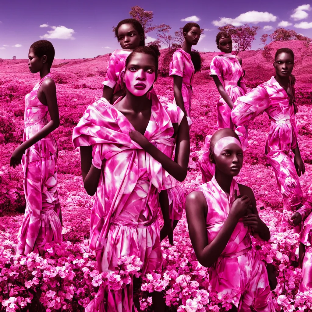 Image similar to fragrance advertising campaign by richard mosse