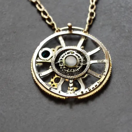 Image similar to steampunk jewelry with mother of pearl