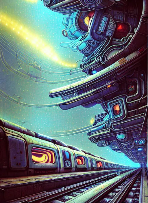 Image similar to urban train design only! 2 0 5 0 s retro future art 1 9 7 0 s science fiction borders lines decorations space machine, mech, robot. muted colors. by jean - baptiste monge, ralph mcquarrie, marc simonetti, 1 6 6 7. mandelbulb 3 d, fractal flame, jelly fish, coral, cinematic lightning