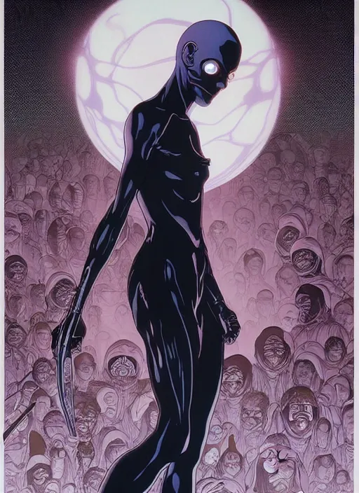 Prompt: highly detailed poster artwork by Michael Whelan and Tomer Hanuka, of Femto, from scene from Berserk, clean