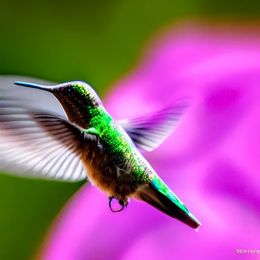 Image similar to beautiful hummingbird drinking from a marijuana plant, wildlife photography, highly detailed, high quality, 8 k, soft lighting,