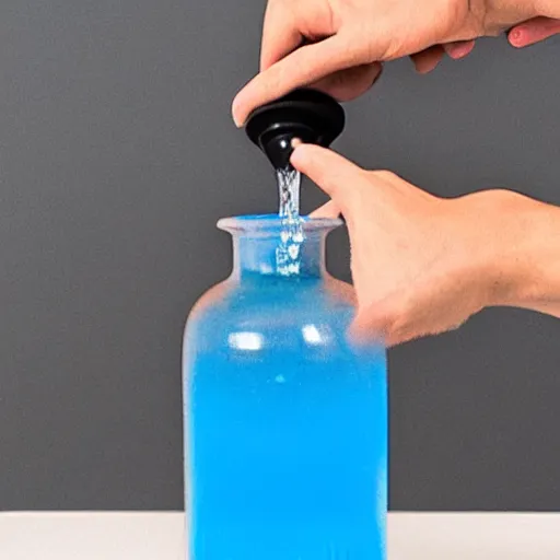 Image similar to pouring a 4d liquid into a 4d container