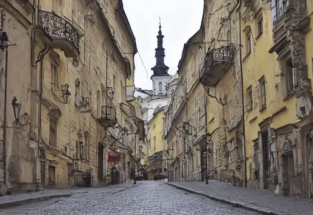 Prompt: lviv streets