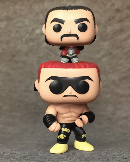 Image similar to Wrestler Funko Pop. Photographic, photography