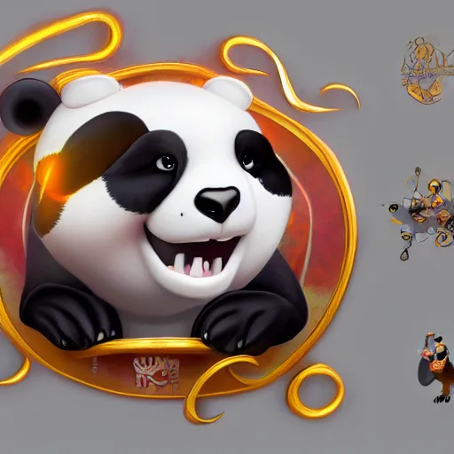 Image similar to a cartoon panda, Disney, digital art, highly detailed, award winning, concept art, intricate, sharp focus, masterpiece, Trending on Artstation HQ, unreal engine 5, 4K UHD image