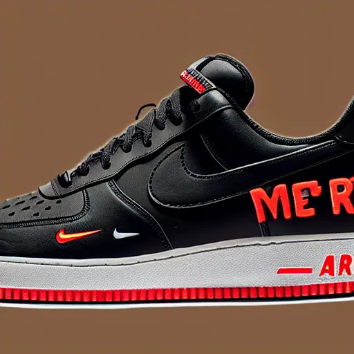 Image similar to nike air force made of minches meat and pulled pork