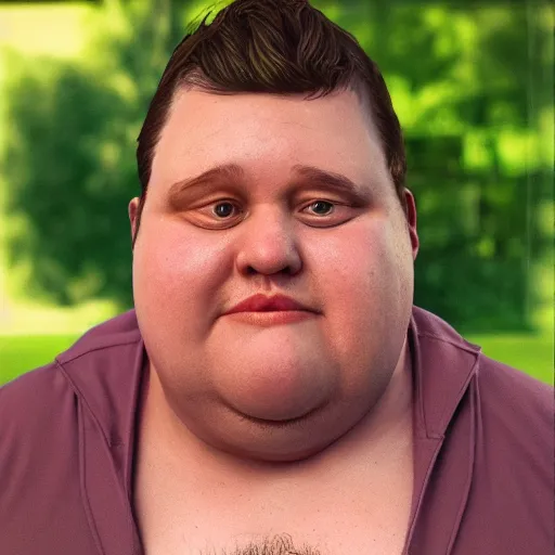 Image similar to hyperrealistic portait of obese stephen segal, photorealistic, rendered in octane, rendered in unreal engine, 4 k, beautiful colors, award winning, artstation, highly detailed, grotesque