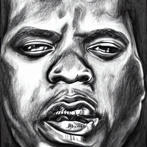 Prompt: jayz, dark ink sketch