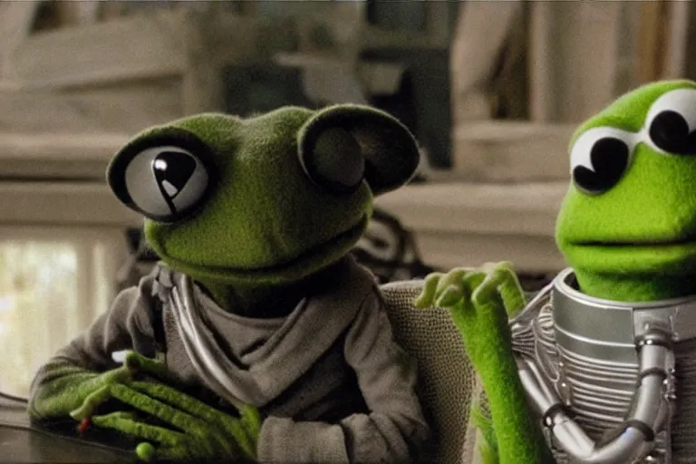 Image similar to VFX movie where Kermit the Frog plays the Terminator by James Cameron