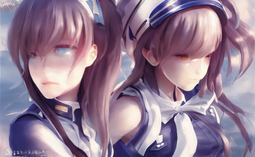 Prompt: highly detailed, character art, octane, stunning, realistic lightning, realistic ocean, characters from azur lane, matte, sharp focus, intricate, 150mm, illustration, artstation, art by akio watanabe, realistic anatomy, smooth, female sailor uniforms, black line art