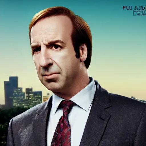 Prompt: Photo-realistic high quality Saul Goodman TV ad