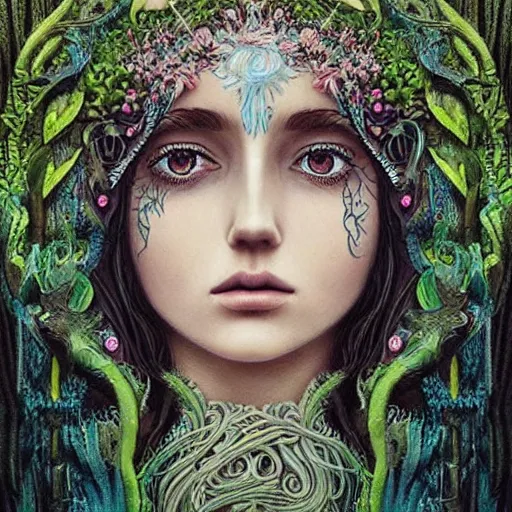 Prompt: “ the birth of the goddess of the lake, fantasy, leesha hannigan, intricate, highly detailed face, forest ”