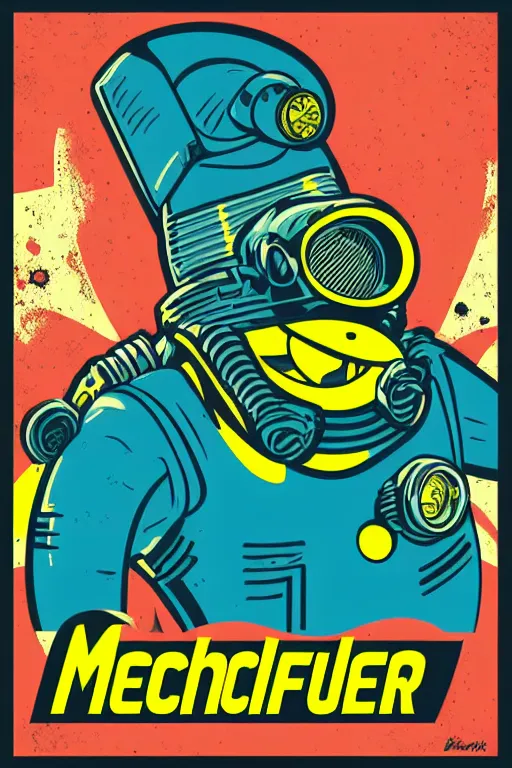 Image similar to fallout 7 6 retro futurist illustration art by butcher billy, sticker, colorful, illustration, highly detailed, simple, smooth and clean vector curves, no jagged lines, vector art, smooth andy warhol style