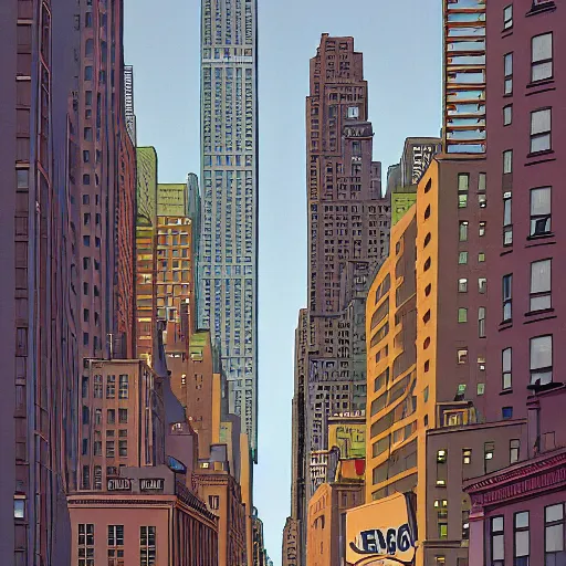 Prompt: new york city by guy billout