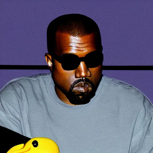 Image similar to kanye west as a rubber duck