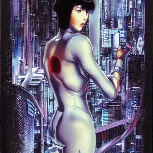 Image similar to ghost in the shell, by noriyoshi ohrai