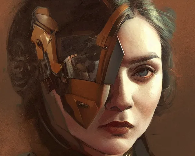 Image similar to portrait of young bolshevik leader nadezhda konstantinovna krupskaya as a doomguy, hd shot, digital portrait, beautiful, artstation, comic style, by artgerm, guy denning, jakub rozalski, magali villeneuve and charlie bowater