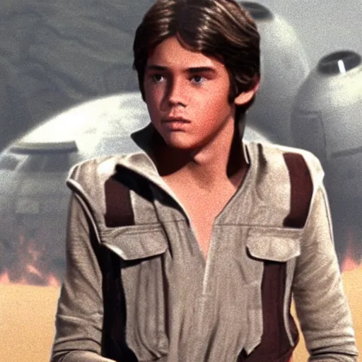 Image similar to a film still of teenage abel in star wars 1 9 7 7, realistic, photorealistic