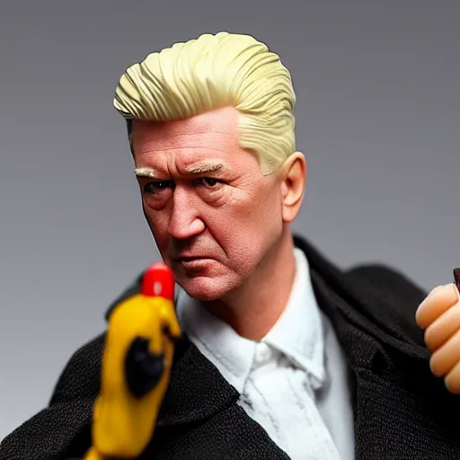 Prompt: David Lynch action figure by Hot Toys
