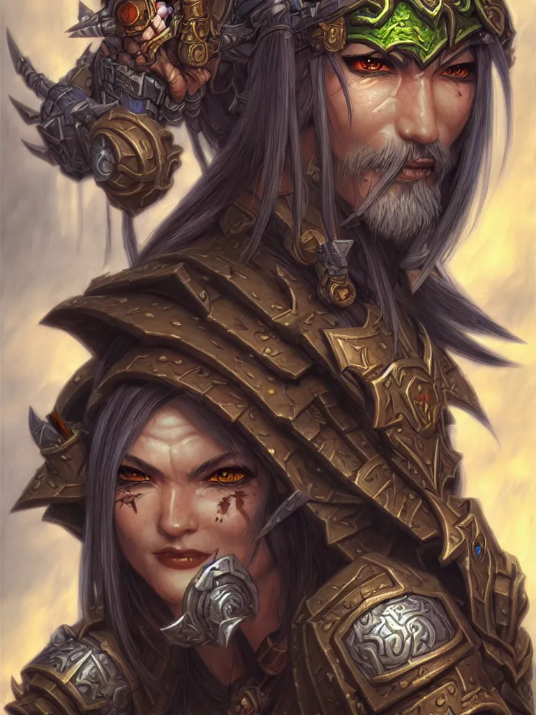 Image similar to World of Warcraft legendary rogue character portrait drawn by Katsuhiro Otomo, photorealistic style, intricate detailed oil painting, detailed illustration, oil painting, painterly feeling, centric composition singular character