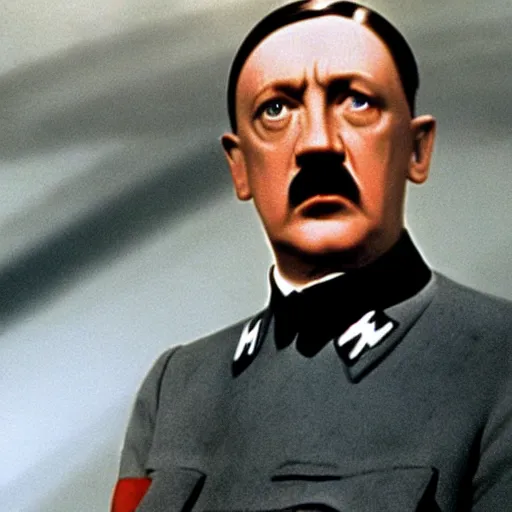 Image similar to A still of Hitler in Star Trek, colour photo