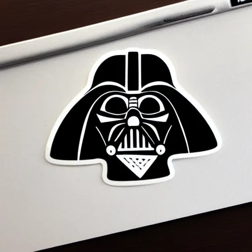 Image similar to symmetrical die cut sticker, darth vader